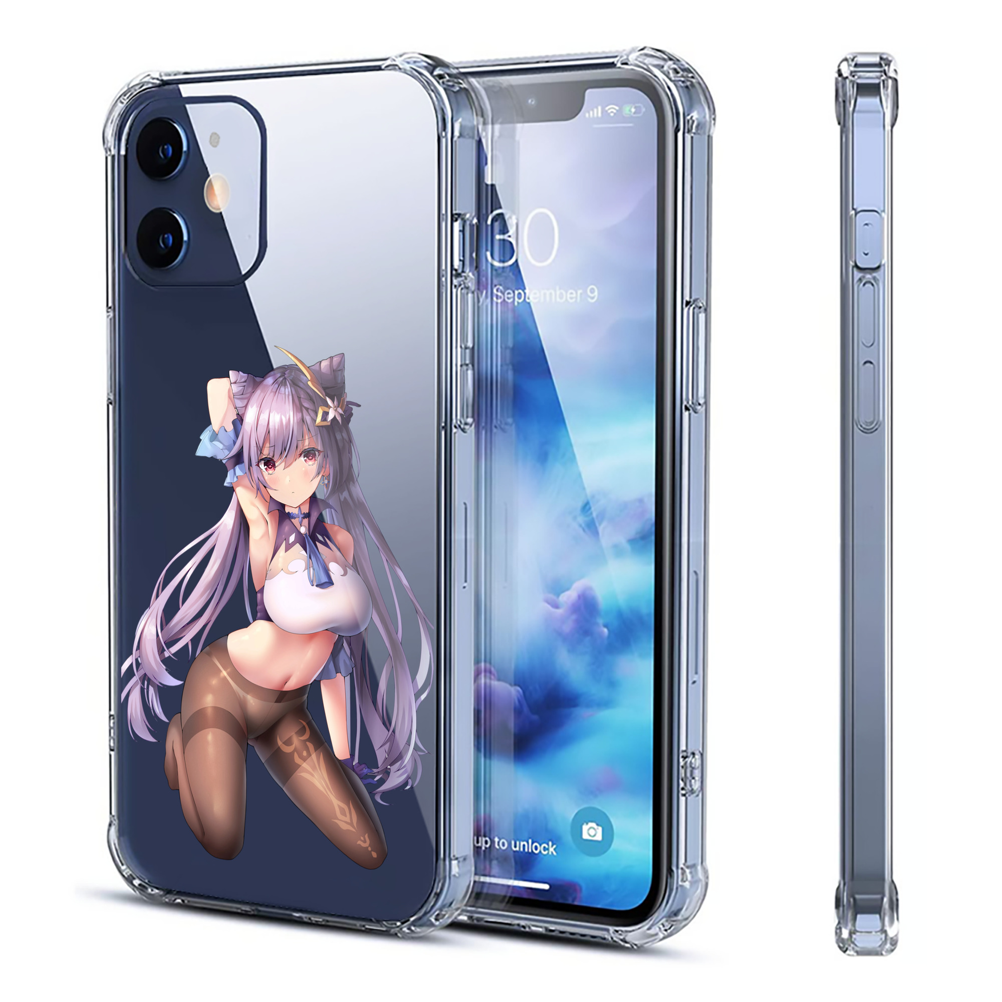 げんし神 刻晴 こくせい genshin Kokusei 【iPhone 12シリーズ対応】透明スマホケース（クリアソフトケース）